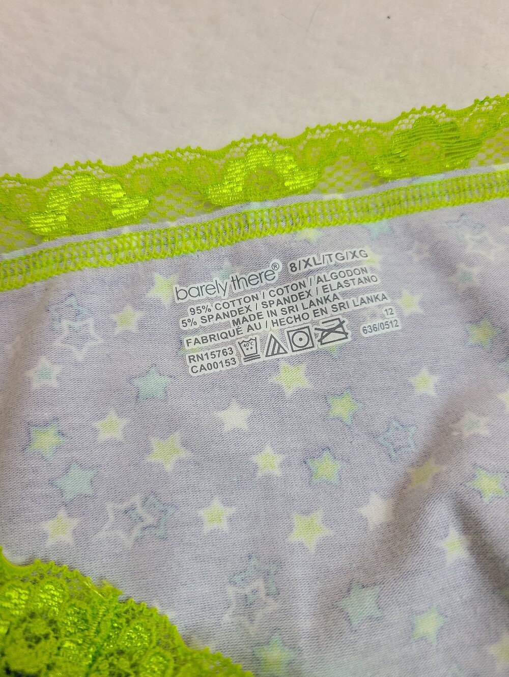 Vintage Y2K Barely There Graphic Cotton Lace Trim Bikini Panty Size XL - Picture 5 of 5